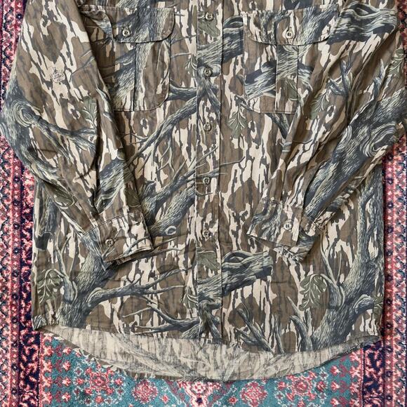 Vintage Mossy Oak Shirt Men’s Size Medium 21x30.5 Long Sleeve Treestand Camo - Picture 4 of 8